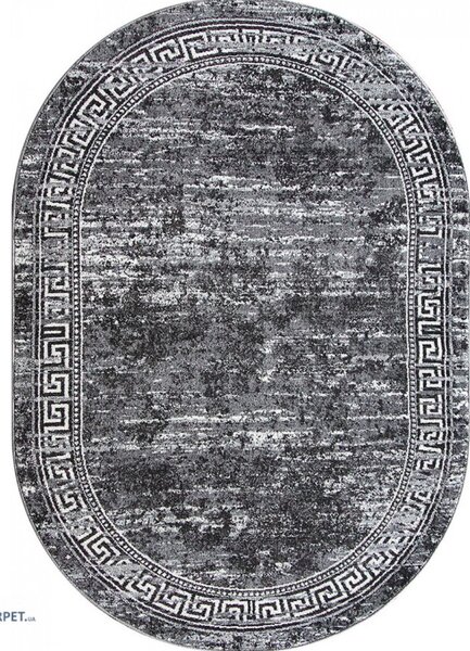 Covor Sufragerie Dormitor, Model Mira 24001 190, Oval, Gri 60x110