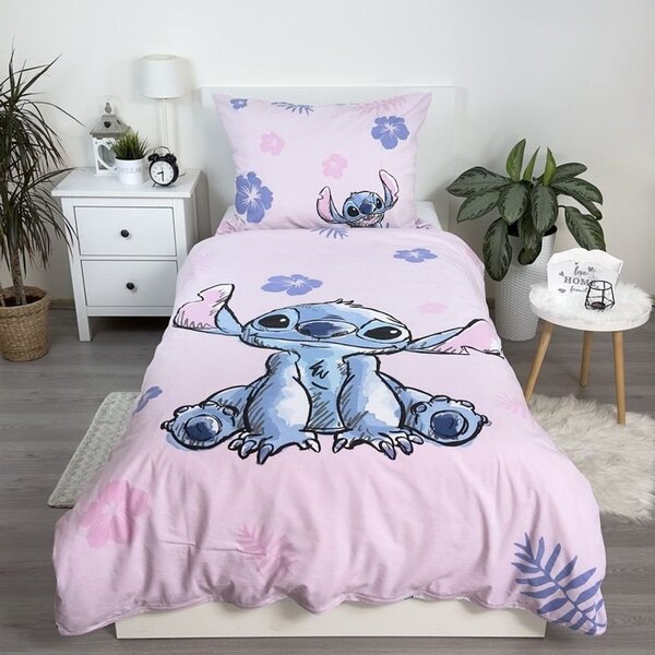 Lenjerie de pat Lilo și Stitch Pink - Lilo și Stitch - roz | 140 x 200 cm / 70 x 90 cm