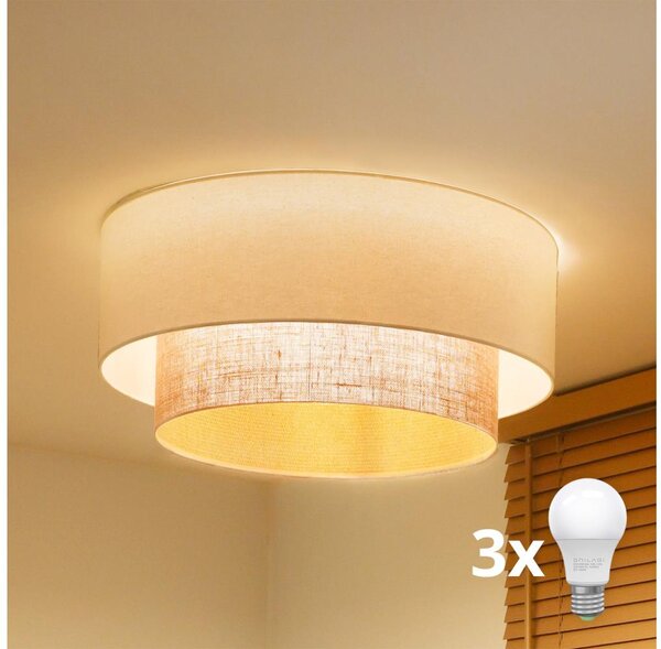 Brilagi - Plafonieră LED Boho Style, 3x E27, 15W, 230V, diam. 60 cm
