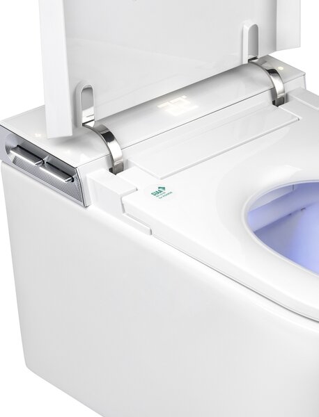 Clean Wave Breeze toaletă cu spălare agăţat fără margine cu spălare turbionară alb CWB700