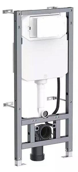 Clean Wave Breeze toaletă cu spălare cu cadru si buton agăţat fără margine cu spălare turbionară alb B700SET