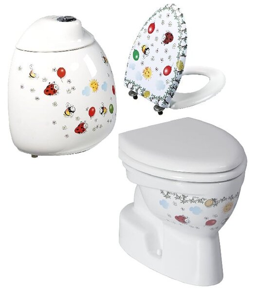 Set vas WC compact Creavit Kid CK300-11CB00E-FF00, rezervor universal Creavit Kid CK400.00CB00E.FF00, KC0802.01.1