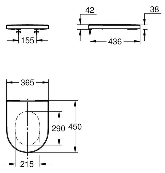 Grohe Euro Ceramic capac wc SoftClose alb 102501SH00