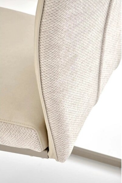 Scaun K584, bej/casmir, stofa clasica/otel, 46x60x100 cm