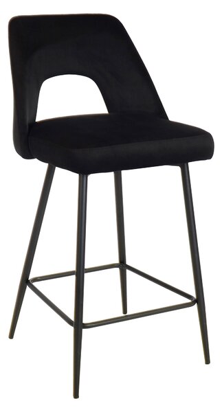 Scaun bar Mussan Catifea Negru