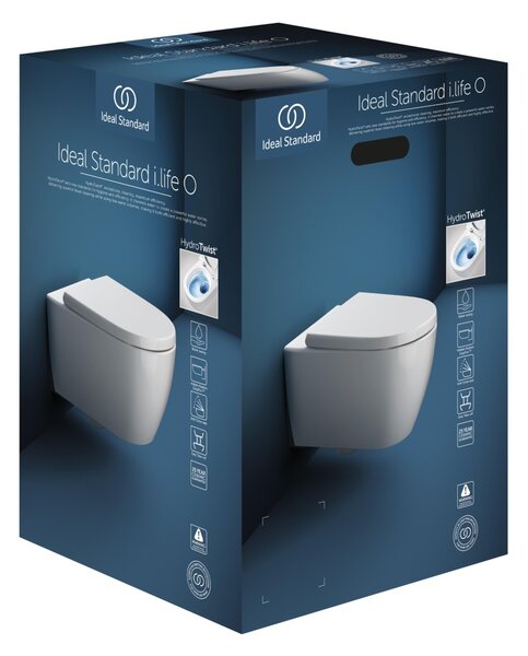 Ideal Standard i.Life O set combi-pack cu tablă agăţat fără margine cu spălare turbionară alb T572501