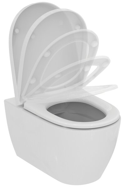 Ideal Standard i.Life O set combi-pack cu tablă agăţat fără margine cu spălare turbionară alb T572501