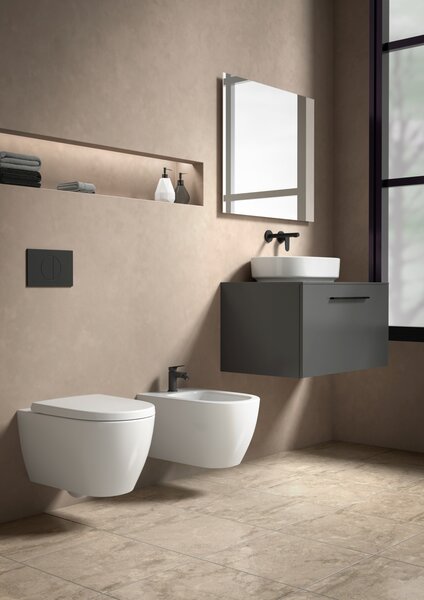 Ideal Standard i.Life O set combi-pack cu tablă agăţat fără margine cu spălare turbionară alb T572501
