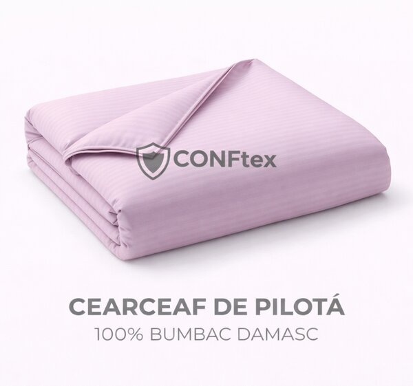 Cearceaf de Pilotă Damasc 100% Bumbac Lila