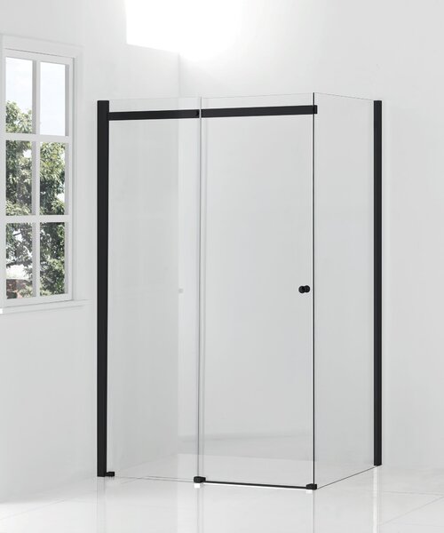 Hagser Frida cabină de duș 120x80 cm dreptunghiular negru mat/sticlă transparentă HGR18000020