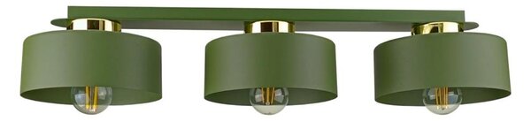 Plafonieră IGNIA 3xE27/60W/230V verde/auriu