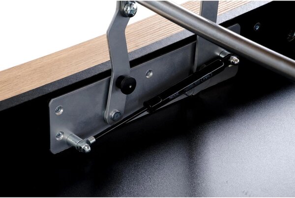 Masuta cafea BETTY, stejar artisan/negru, PAL laminat, 120x65/92x50/72
