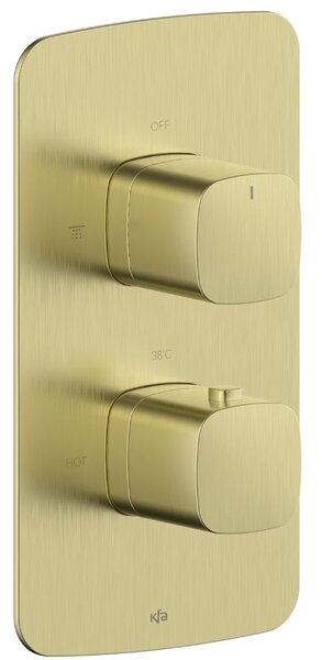 KFA Armatura Malaga Brushed Light Gold baterie de duș ascuns cu termostat auriu 5759-001-31