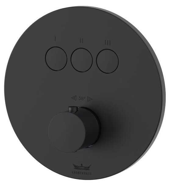 Kronenbach Smart Push baterie cadă-duș ascuns cu termostat negru 19044003SM