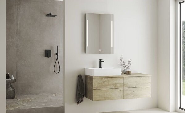 Kronenbach Quara 3.0 baterie lavoar stativ negru KB100351C11