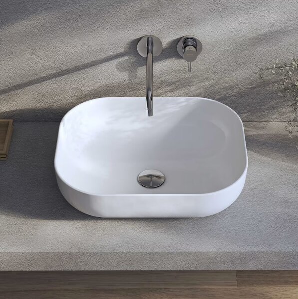 Kronenbach Cube lavoar 50x40 cm dreptunghiular de blat alb luciu KB144400CU