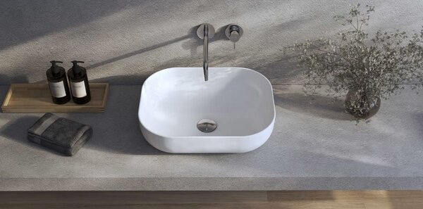 Kronenbach Cube lavoar 50x40 cm dreptunghiular de blat alb luciu KB144400CU