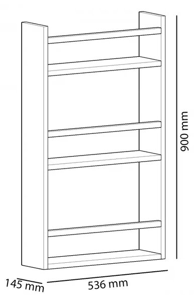 Raft multifunctional Leon Homs, 53.6 x 90 x 14.5 cm , alb