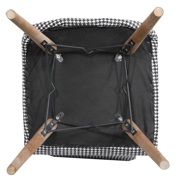 Set masa extensibila cu 6 scaune tapitate Homs cristal 170 x 80 cm