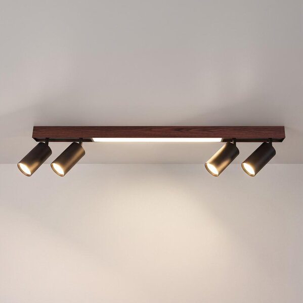 BRILAGI - Spot LED SELE 4xGU10/30W/230V + LED/20W negru/decor cireș