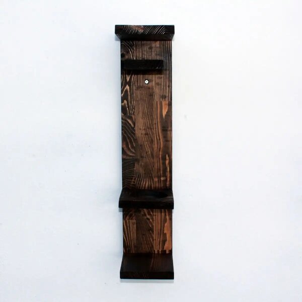 Suport sticla vin din lemn 1001 Homs 12 x 55 x 15 cm, Maro
