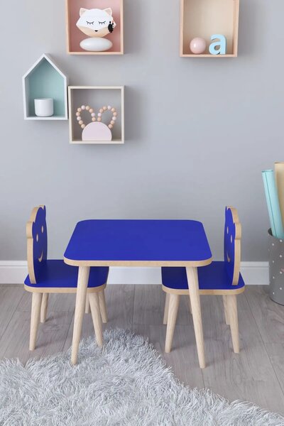 Set masa+ 2 scaune pentru copii Bambi Homs albastru