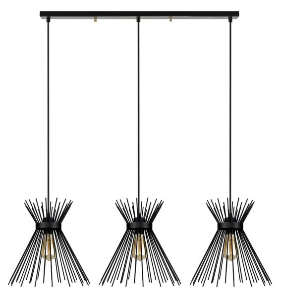 Lustra pendul cu 3 globuri negru alb homs ro180-11183