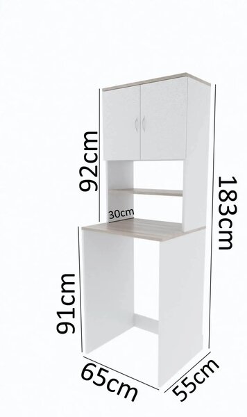 Masca masina de spalat cu corp suspendat White Homs 65 x 55 x 183 cm