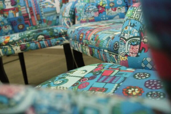 Set canapea cocktail Relax Homs textil albastru