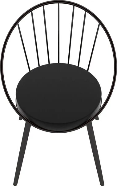 Scaun metal, Dining Homs, negru 76 x 62 cm,30450