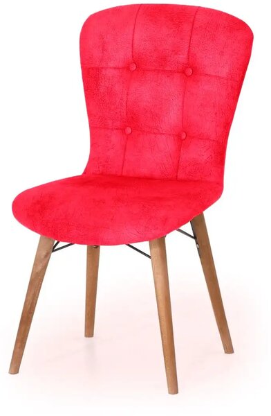 Scaun living tapitat rosu Beluga Homs