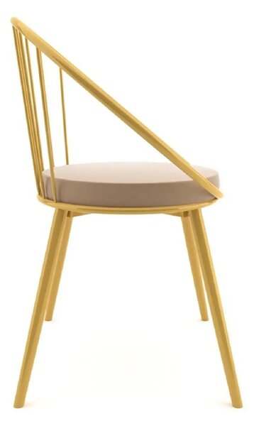 Scaun metal, Dining Homs, auriu, 76 x 62 cm,30450