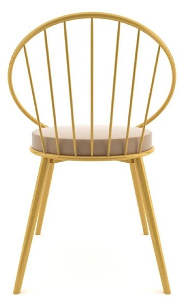 Scaun metal, Dining Homs, auriu, 76 x 62 cm,30450