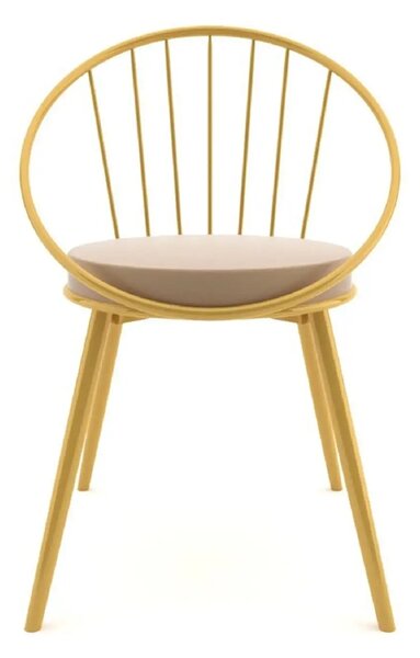 Scaun metal, Dining Homs, auriu, 76 x 62 cm,30450