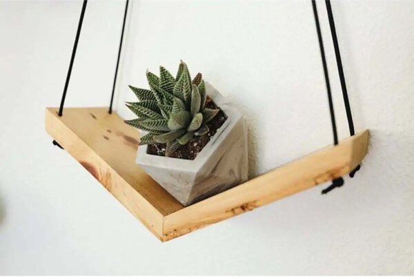 Raft de perete lemn,seria wood Homs 30 x 9 cm,700006