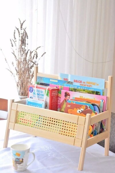 Organizator din lemn pentru carti si caiete,seria wood, Homs, 49 x 41 x 28 cm,700180