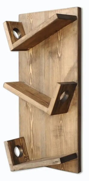 Stand sticle vin din lemn,seria wood, Homs Bar, Natur, 50 x 28 x 11 cm,700138