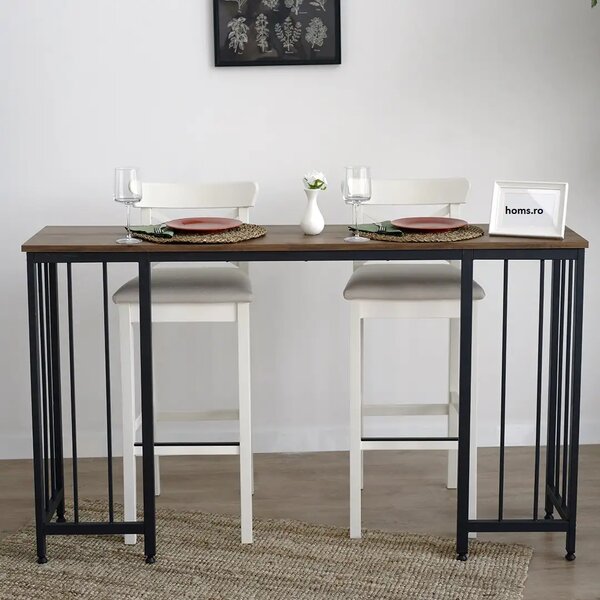 Masa bucatarie,tip bar.seria A-620,natur-negru,150x35x90 cm, 30152