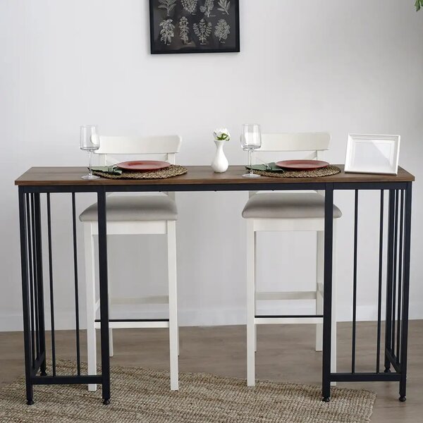 Masa bucatarie,tip bar.seria A-620,natur-negru,150x35x90 cm, 30152