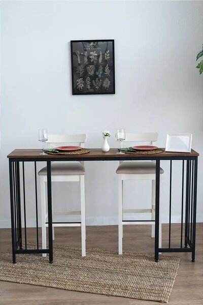 Masa bucatarie,tip bar.seria A-620,natur-negru,150x35x90 cm, 30152