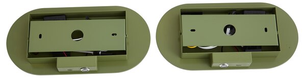 Set de 2 Aplice Verzi Inclusiv LED Reglabile în 3 Trepte și USB-C - Lila