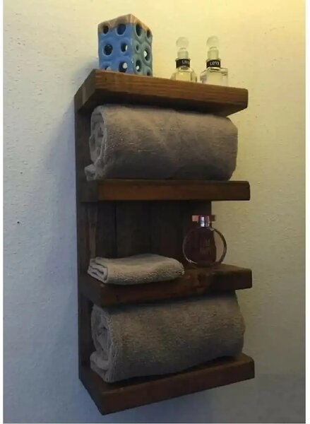 Suport prosop din lemn seria-620 Homs 65 x 12 x 20 cm, rustic,30099