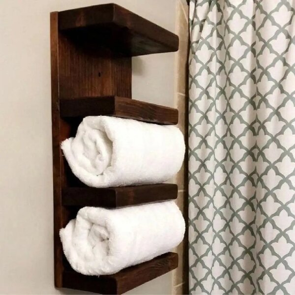 Suport prosop din lemn seria-620 Homs 65 x 12 x 20 cm, rustic,30099