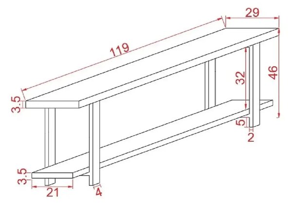 Masa+2 bancheta metal,lemn, Homs, 120 x 70 x 75 cm,seria A620, 30322