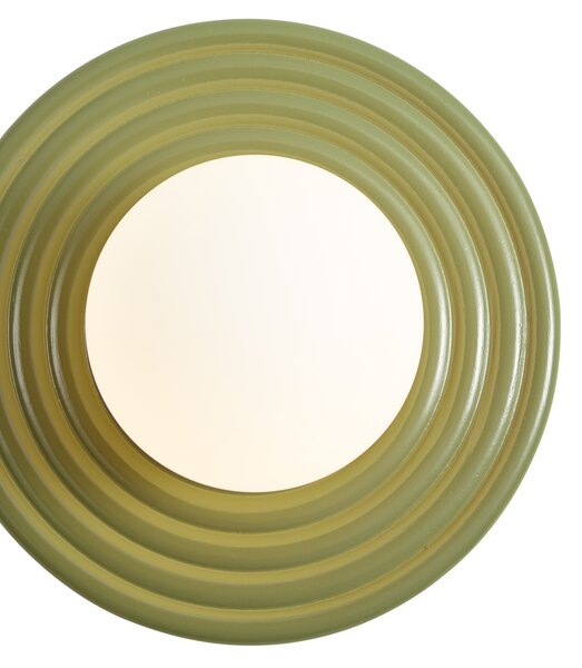 Lampă de perete retro verde cu opal rotund 20cm IP44 - Lila