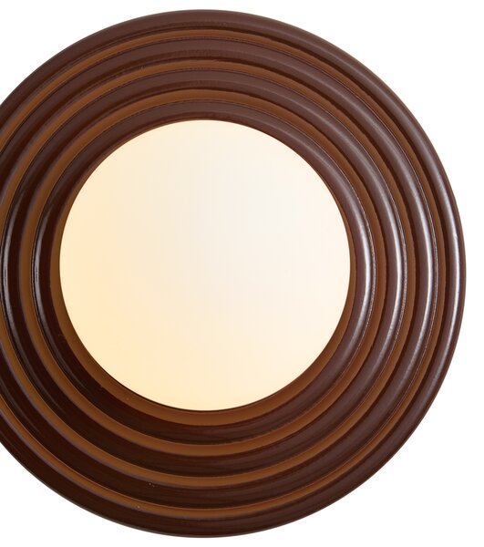 Lampă de perete retro Maro cu opal rotund de 20cm IP44 - Lila