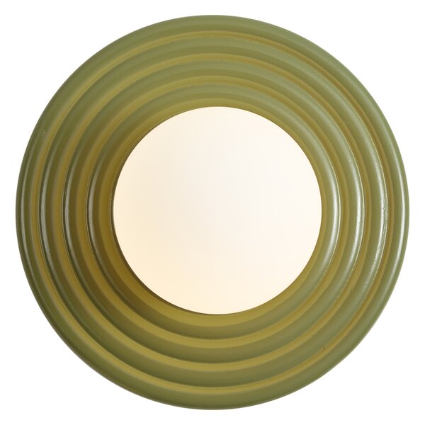 Lampă de perete retro verde cu opal rotund 20cm IP44 - Lila
