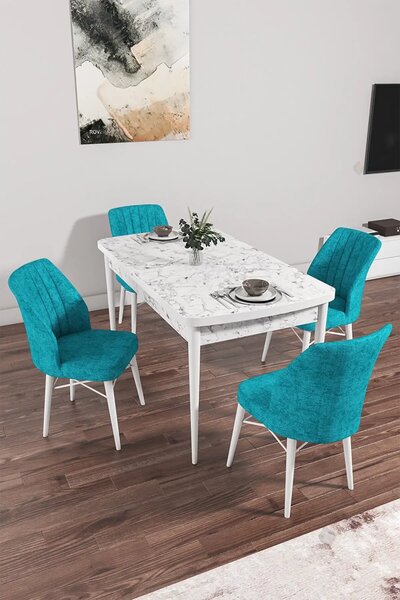 Scaun living tapitat Valentina turcoaz Homs