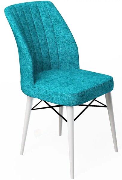 Scaun living tapitat Valentina turcoaz Homs