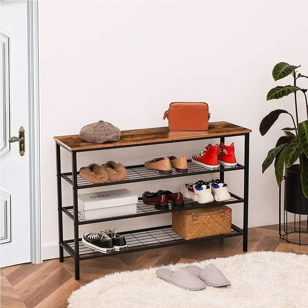 Pantofar din lemn-metal, seria A-620, homs,100x30x68 cm